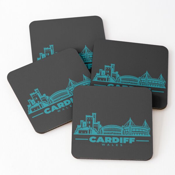 Item preview, Cardiff Wales Line Art Skyline Poster designed and sold by CMYKStudio.
