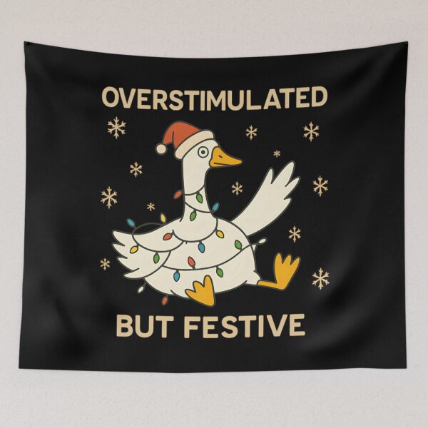 Item preview, Goose Merry Happy And Christmas Silly Raccoon Festive Holiday designed and sold by CallahanRe.