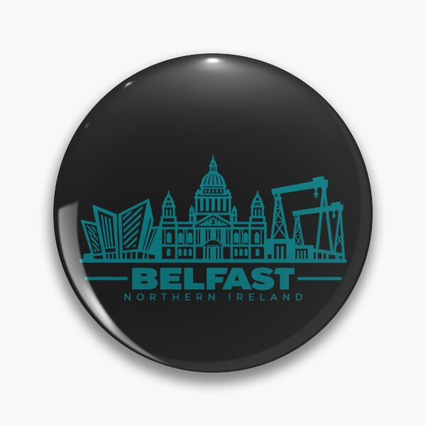 Item preview, Belfast Northern Ireland Line Art Skyline Poster designed and sold by CMYKStudio.
