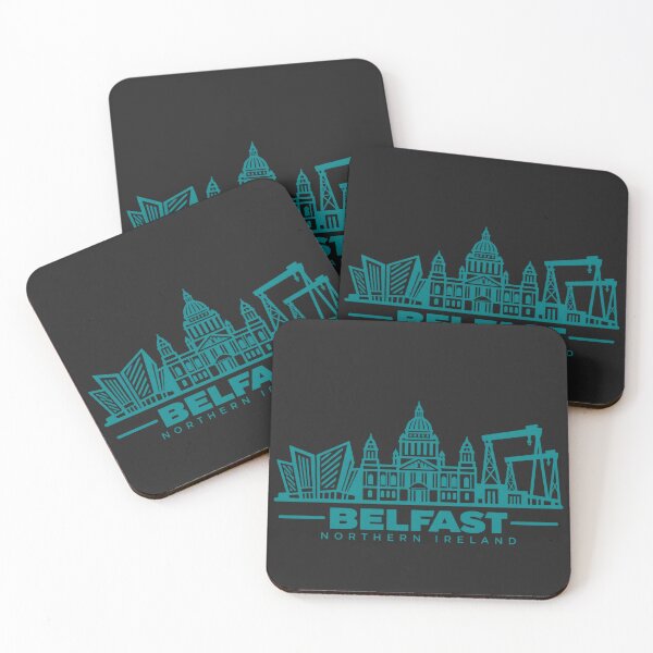 Item preview, Belfast Northern Ireland Line Art Skyline Poster designed and sold by CMYKStudio.