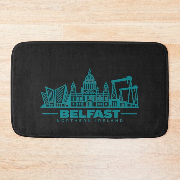 Artikelvorschau, Belfast, Nordirland – Skyline-Poster (Linienzeichnung) entworfen und verkauft von CMYKStudio.