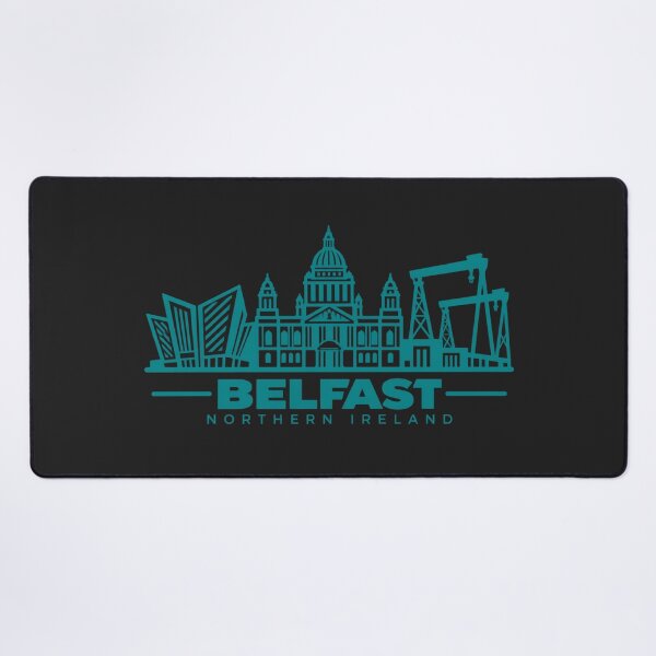 Item preview, Belfast Northern Ireland Line Art Skyline Poster designed and sold by CMYKStudio.