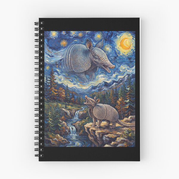 Item preview, Armadillo Howling Moon Starry Night Van Gogh Art Animal Lover designed and sold by dian-rody-crest.