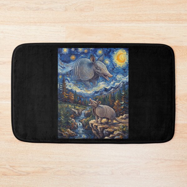 Item preview, Armadillo Howling Moon Starry Night Van Gogh Art Animal Lover designed and sold by dian-rody-crest.