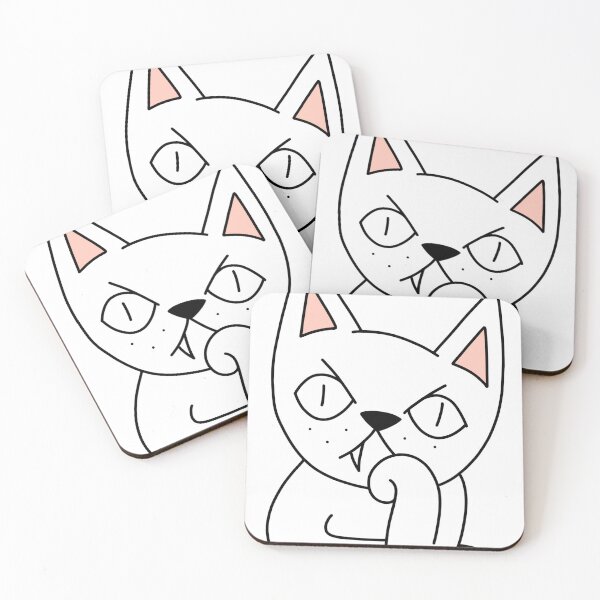 Item preview, bored cat - white designed and sold by motherbrainart.