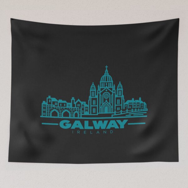Item preview, Póster de viaje de Galway, Irlanda (dibujo lineal) designed and sold by CMYKStudio.