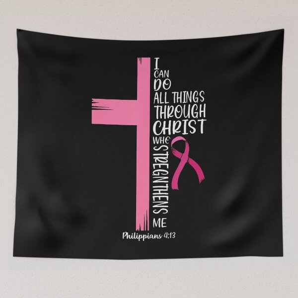Item preview, I Can Do All Things Through Christ Breast Cancer Awareness designed and sold by Chromatic-Cubes.