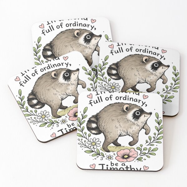Item preview, In A World Full Of Ordinary Be A Jimothy Raccoon - funny raccoon Active Retro Raccoon designed and sold by CallahanRe.