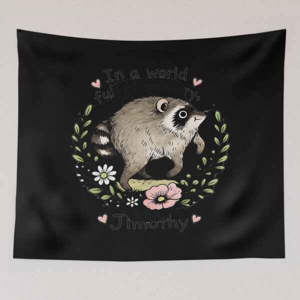 Item preview, In A World Full Of Ordinary Be A Jimothy Raccoon - funny raccoon Active Retro Raccoon designed and sold by CallahanRe.