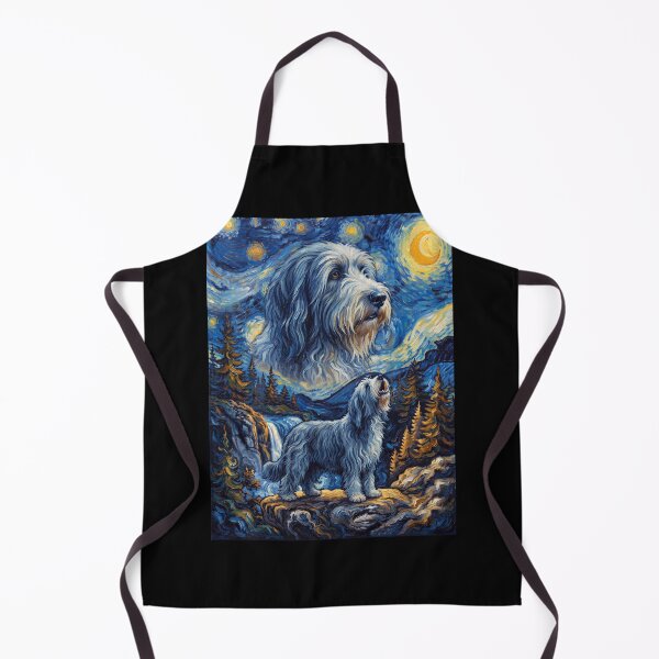 Item preview, Bearded Collie Howling Moon Starry Night Van Gogh Art Animal Lover designed and sold by dian-rody-crest.
