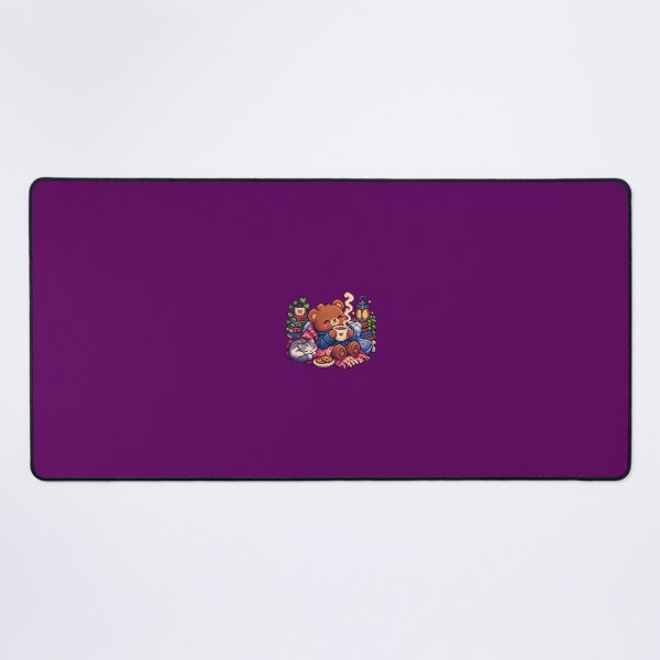 Item preview, Copy of Copy of Cozy Bear & Coffee – Cute Cozy Pixel Art - Purple Edition designed and sold by Handmade--Heaven.