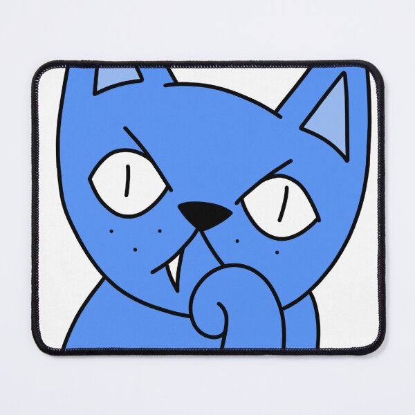 Item preview, bored cat - blue designed and sold by motherbrainart.