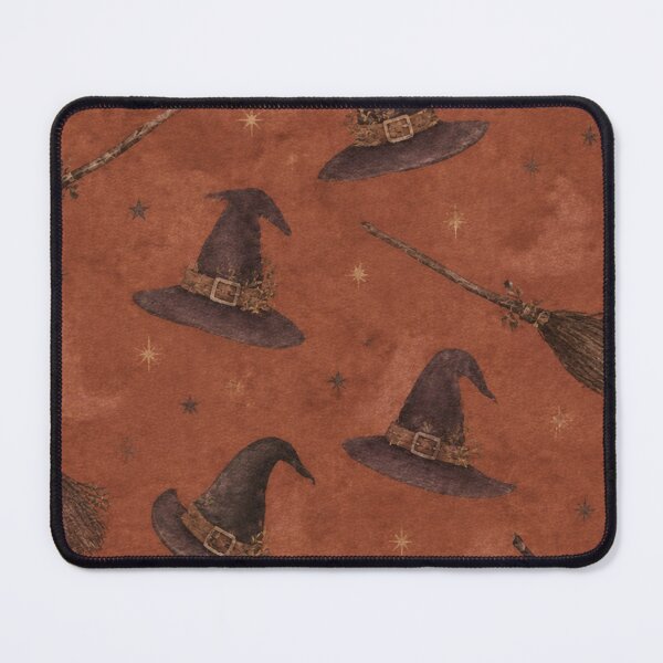 Item preview, Witch Hat Broomstick Halloween Pattern designed and sold by mycute-stickers.
