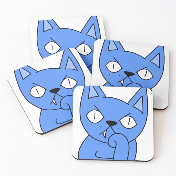 Item preview, bored cat - blue designed and sold by motherbrainart.
