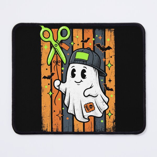 Item preview, Cute Halloween Ghost with Scissors Retro Spooky Costume Design designed and sold by ArcaneArtistry.