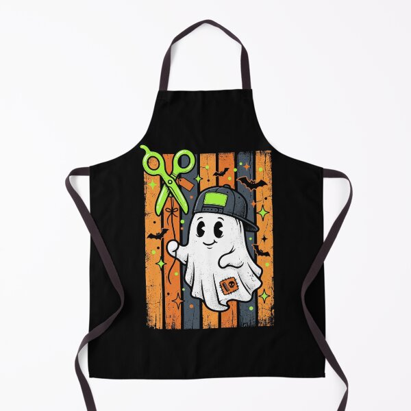 Item preview, Cute Halloween Ghost with Scissors Retro Spooky Costume Design designed and sold by ArcaneArtistry.