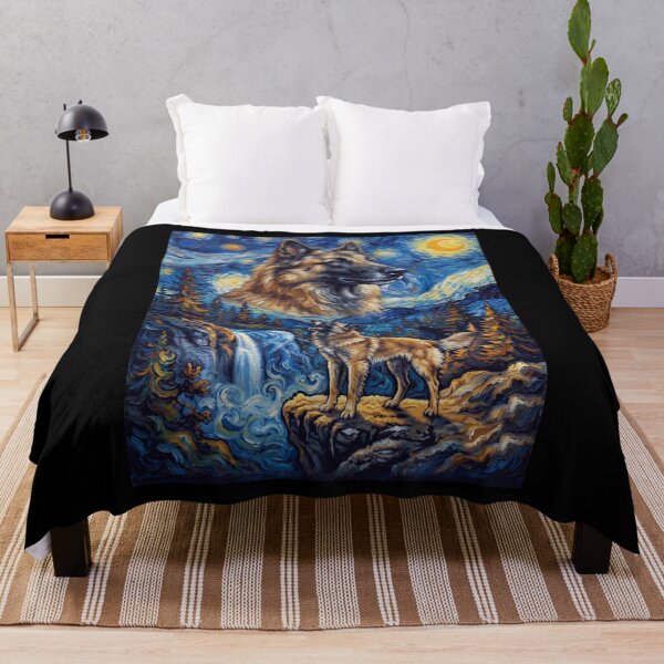Item preview, Belgian Tervuren Howling Moon Starry Night Van Gogh Art Animal Lover designed and sold by dian-rody-crest.
