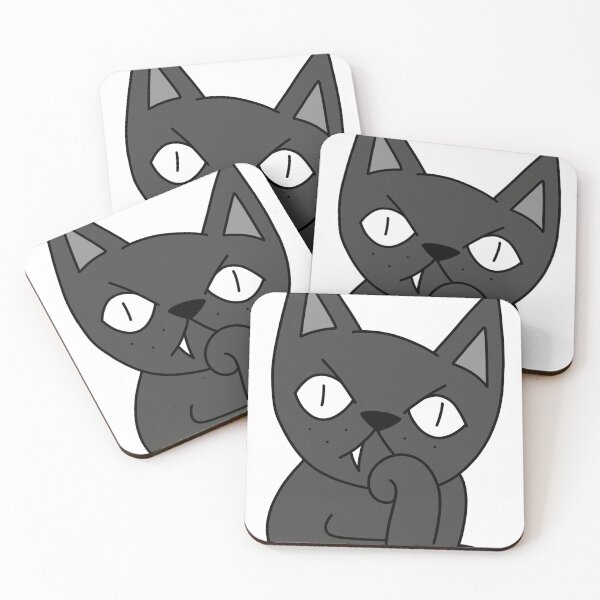 Item preview, mean cat bored - black designed and sold by motherbrainart.