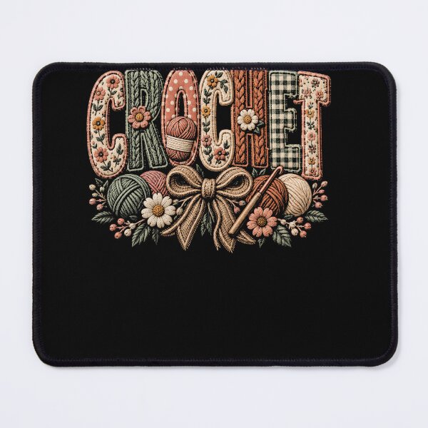 Item preview, Crafty Autumn Knitting Floral Typography designed and sold by ArcaneArtistry.