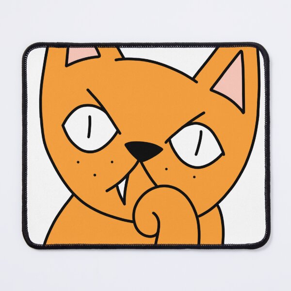 Item preview, mean cat bored - orange designed and sold by motherbrainart.