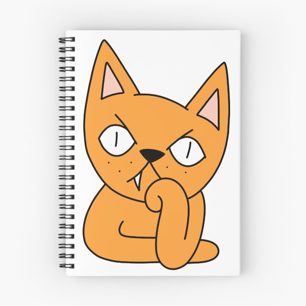 Item preview, mean cat bored - orange designed and sold by motherbrainart.