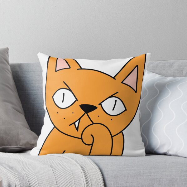 Item preview, mean cat bored - orange designed and sold by motherbrainart.