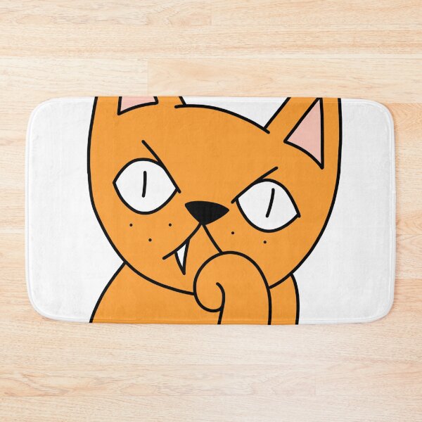 Item preview, mean cat bored - orange designed and sold by motherbrainart.