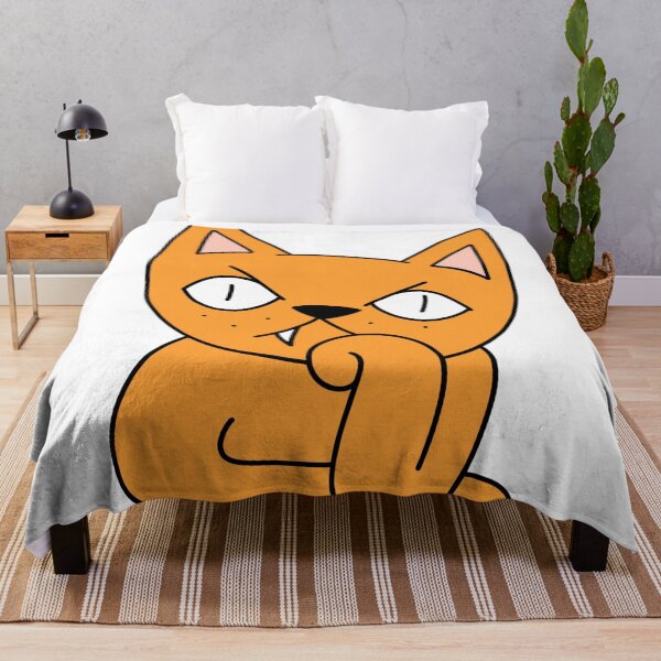 Item preview, mean cat bored - orange designed and sold by motherbrainart.