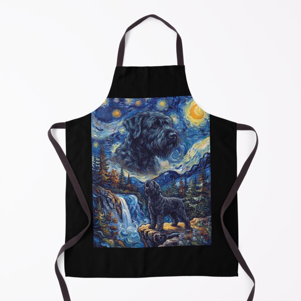 Item preview, Black Russian Terrier Howling Moon Starry Night Van Gogh Art Animal Lover designed and sold by dian-rody-crest.