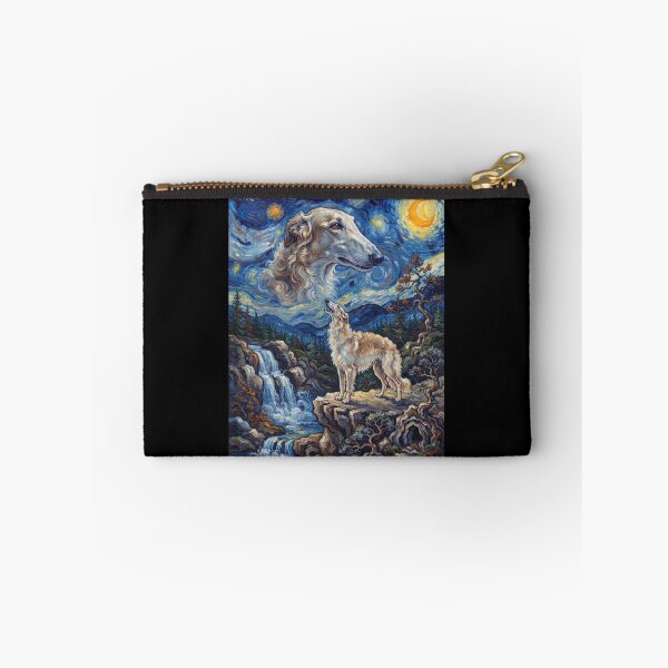 Item preview, Borzoi Howling Moon Starry Night Van Gogh Art Animal Lover designed and sold by dian-rody-crest.