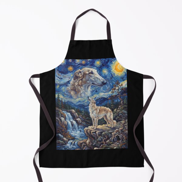 Item preview, Borzoi Howling Moon Starry Night Van Gogh Art Animal Lover designed and sold by dian-rody-crest.