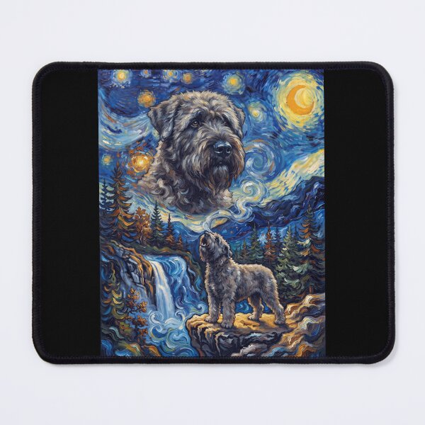 Item preview, Bouvier des Flandres Howling Moon Starry Night Van Gogh Art Animal Lover designed and sold by dian-rody-crest.