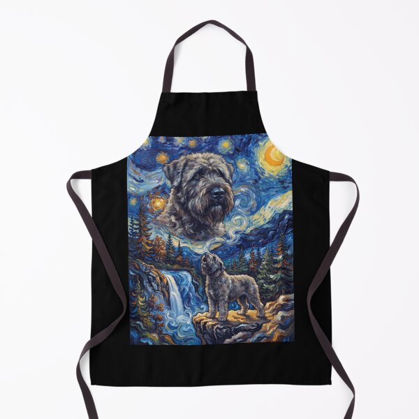 Item preview, Bouvier des Flandres Howling Moon Starry Night Van Gogh Art Animal Lover designed and sold by dian-rody-crest.