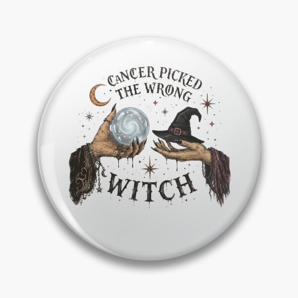 Item preview, Cancer Picked The Wrong Witch designed and sold by art-jendi.