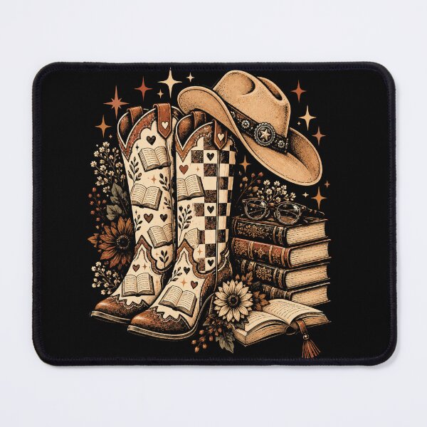 Item preview, Vintage Cowgirl Book Lover Western Reading Floral Aesthetic designed and sold by ArcaneArtistry.