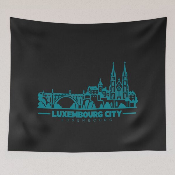 Item preview, Luxembourg City Luxembourg Line Art Skyline Poster designed and sold by CMYKStudio.