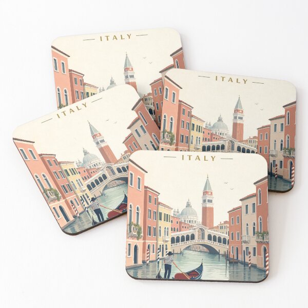Item preview, Venice Italy Minimalist Travel Poster Gondola Canal designed and sold by JIGUWORLD.