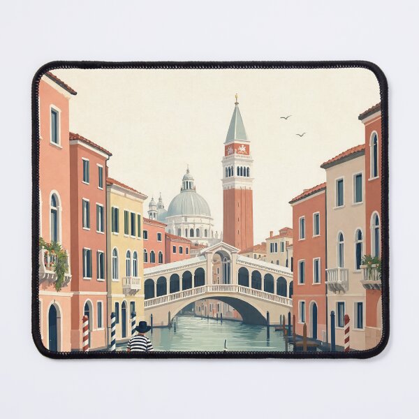 Item preview, Venice Italy Minimalist Travel Poster Gondola Canal designed and sold by JIGUWORLD.