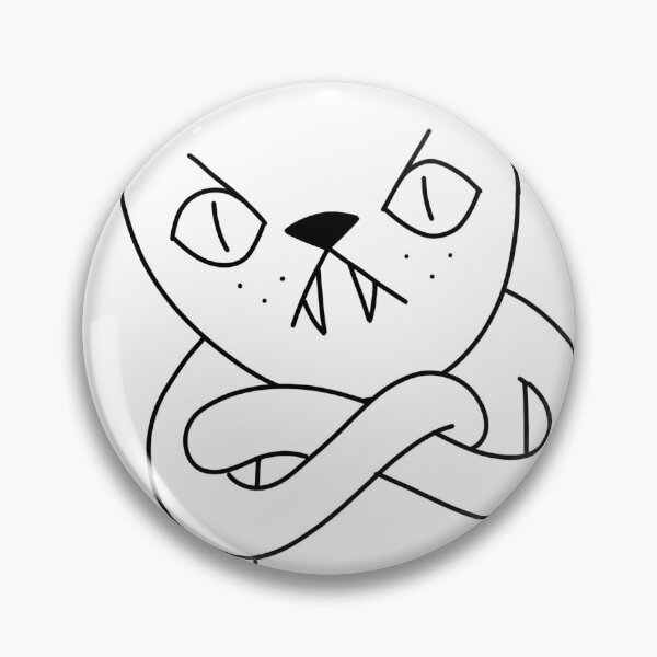 Item preview, mean cat arms folded - white designed and sold by motherbrainart.