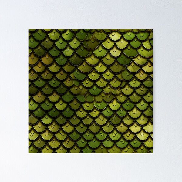 Item preview, Green Reptile Scale Texture – Dragon Skin Fantasy Pattern designed and sold by UlDesigns.