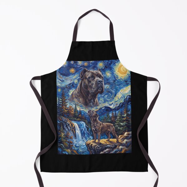 Item preview, Cane Corso Howling Moon Starry Night Van Gogh Art Dog Lover designed and sold by dian-rody-crest.