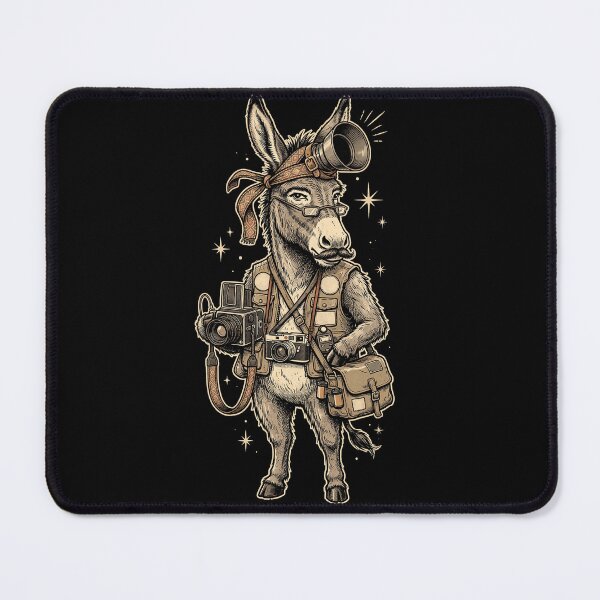 Item preview, Vintage Donkey Photographer Explorer Retro Camera Adventure Art designed and sold by ArcaneArtistry.