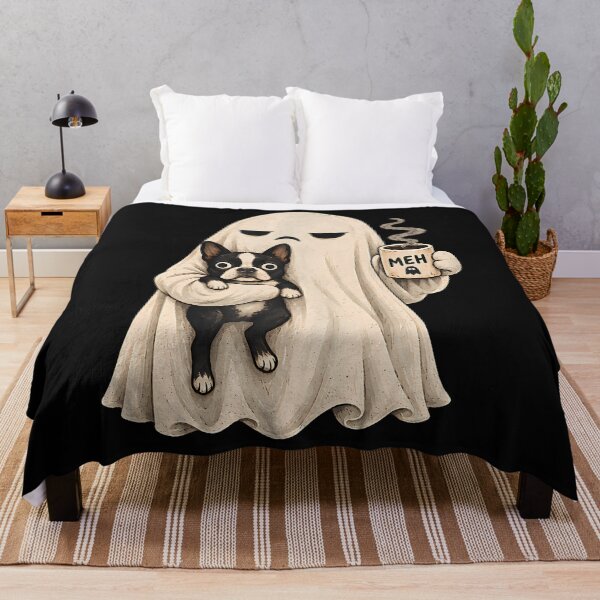 Item preview, Meh Ghost Boston Terrier Coffee Funny Halloween Dog Lover designed and sold by Chromatic-Cubes.