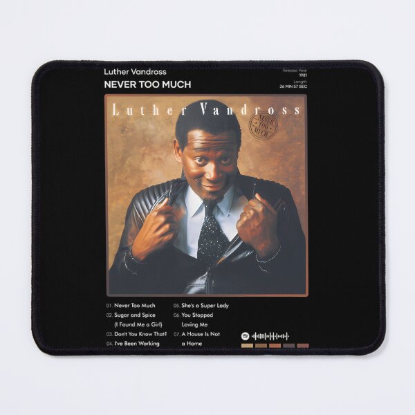 Item preview, Luther Vandross   Never Too Much Tracklist Album  designed and sold by olinezilory.