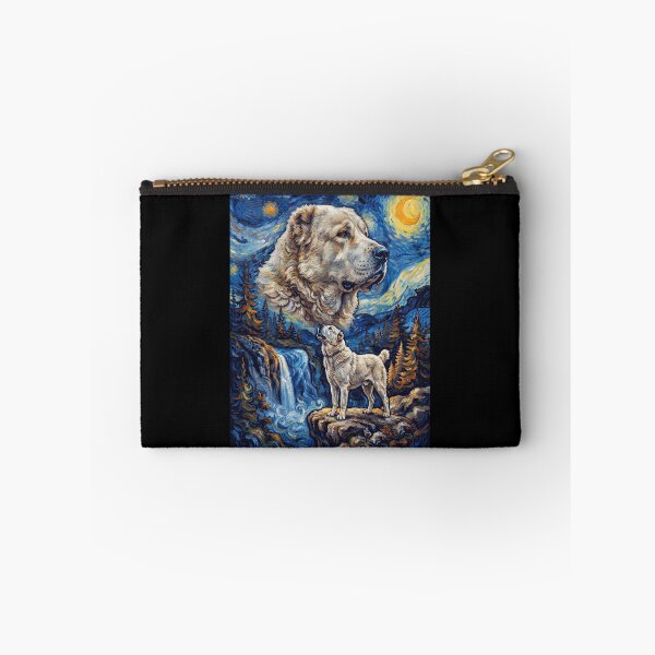Item preview, Central Asian Shepherd Dog Howling Moon Starry Night Van Gogh Art Animal Lover designed and sold by dian-rody-crest.