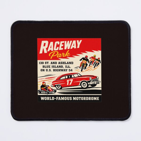 Item preview, Vintage Raceway Park Motordrome Ad Retro Car Motorcycle  designed and sold by findOutDraw.
