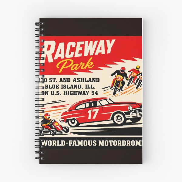 Item preview, Vintage Raceway Park Motordrome Ad Retro Car Motorcycle  designed and sold by findOutDraw.