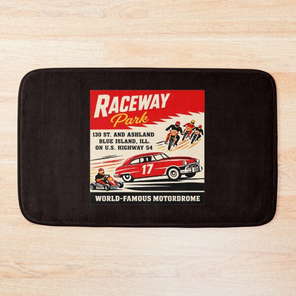 Item preview, Vintage Raceway Park Motordrome Ad Retro Car Motorcycle  designed and sold by findOutDraw.