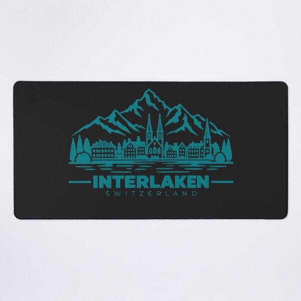 Item preview, Interlaken Switzerland Line Art Travel Poster designed and sold by CMYKStudio.