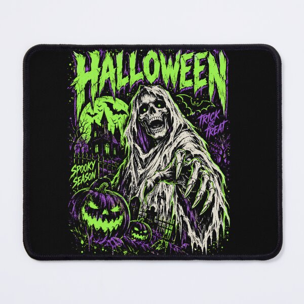 Item preview, Halloween Grim Reaper Haunted House Retro Horror Shirt designed and sold by ArcaneArtistry.